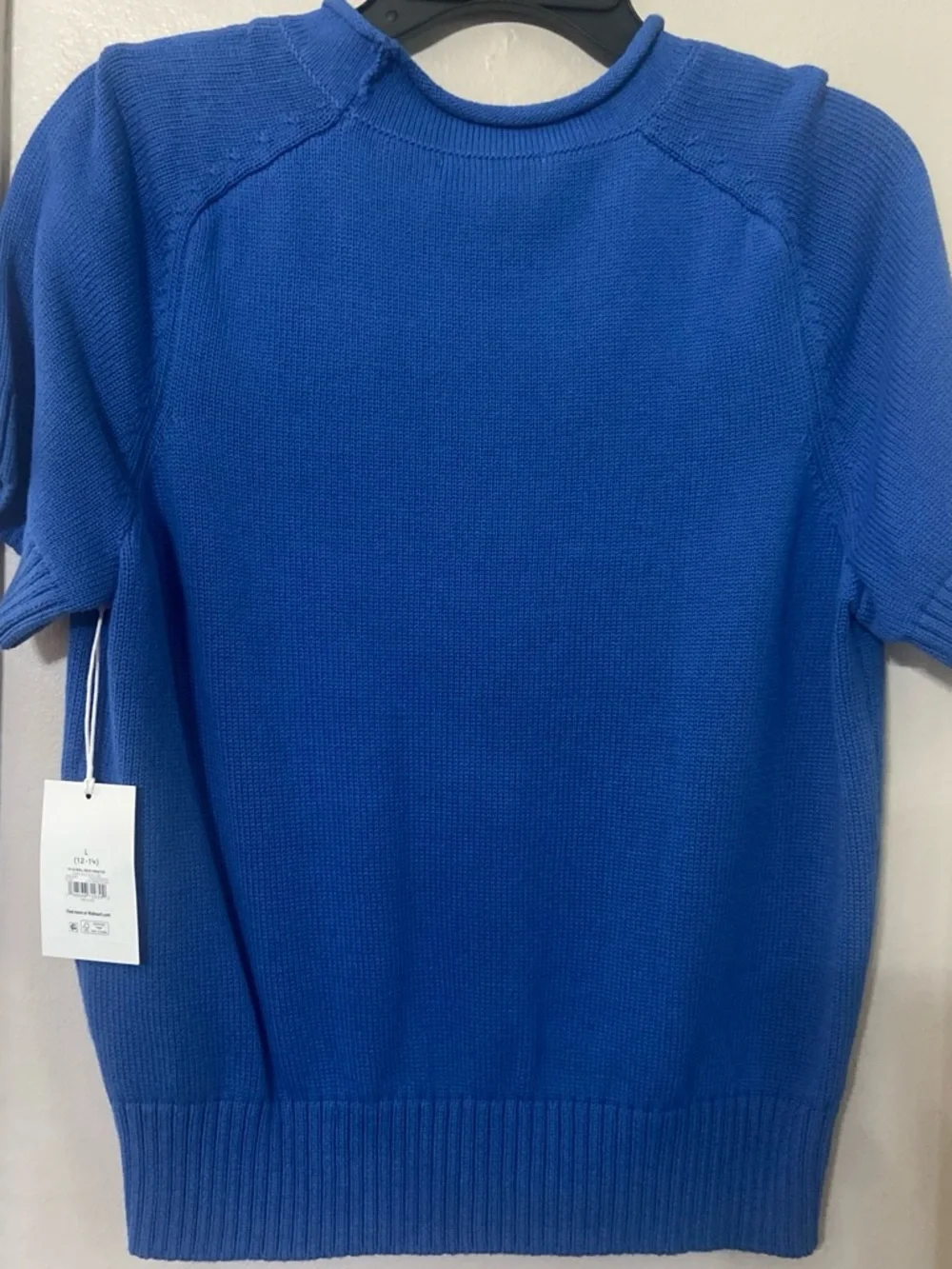 Free assembly Royal Blue Sailboat Knit Pullover Sweater large